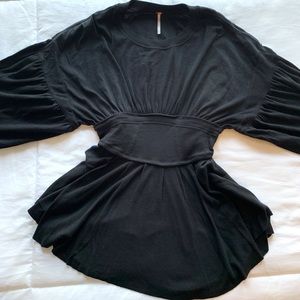 Free People jersey black top (Size XS)